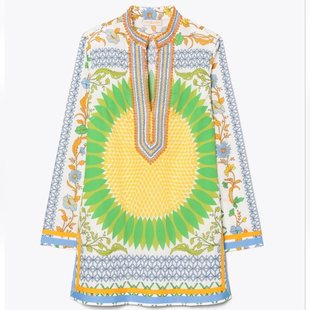 Tory Burch Tunic engineered giverny rare tory tunic Classic beach coverup